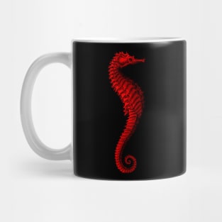 A Red Seahorse Mug